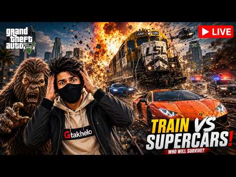 🔴LIVE – 🚂 TRAIN vs SUPERCAR! 😱 WHO WILL SURVIVE?😱 #gta5 #gtav #gtavlive #gta5live #shortsfeed  #live
