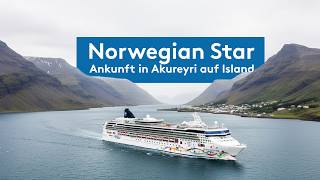 Gigant im Fjord! Präzises Manöver der Norwegian Star in Akureyri auf Island.