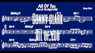Sonny Clark - All of you (Transcription)