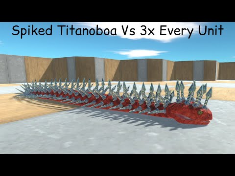 Spiked Titanoboa Vs 3x Every Unit ARBS |Animal Revolt Battle Simulator