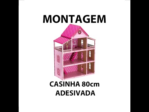 Montagem Casinha 80cm Adesivada - MDF Criativa