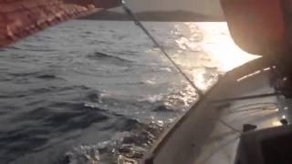 preview picture of video 'Sailing Drascombe lugger Paxi in the Ionian'