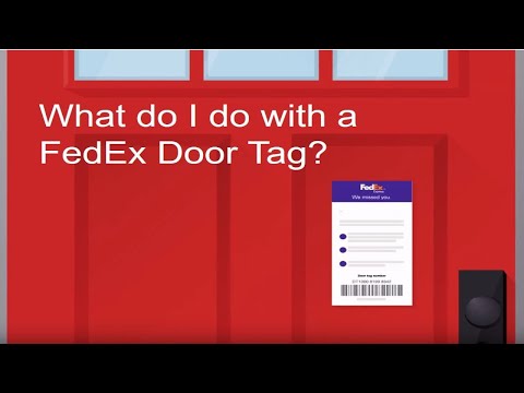 Part of a video titled What do I do with a FedEx door tag? - YouTube