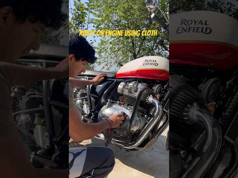 This is how i clean chrome | INTERCEPTOR 650❤️‍🔥| METAL POLISH @royalenfield