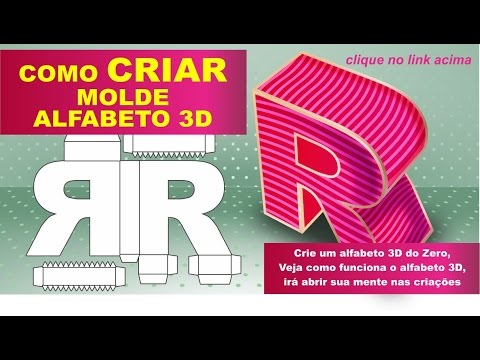 Como Criar Alfabeto 3D Fácil no Corel Draw   Molde para Silhouette - Roberto Gazola 484