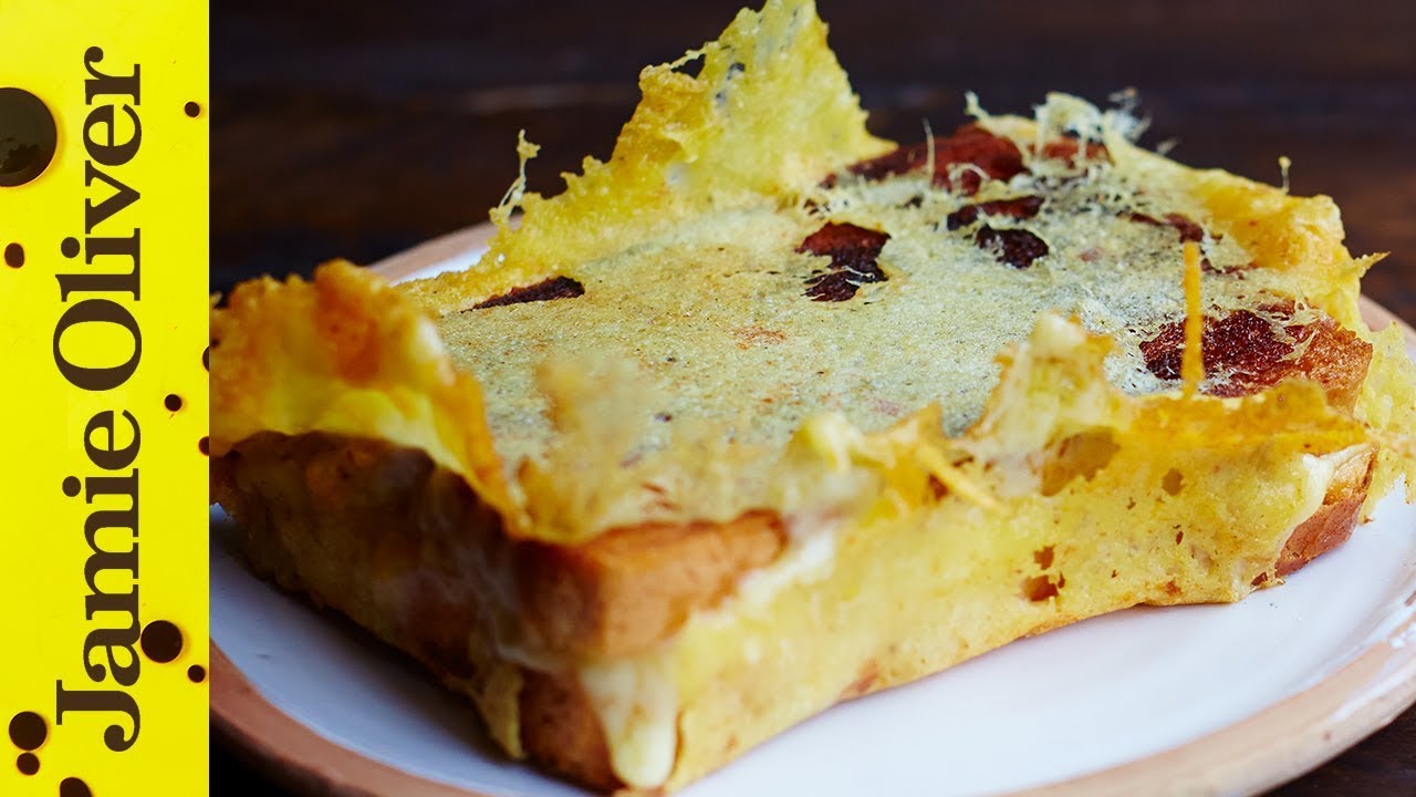 Cheese toastie with a crown: Jamie Oliver
