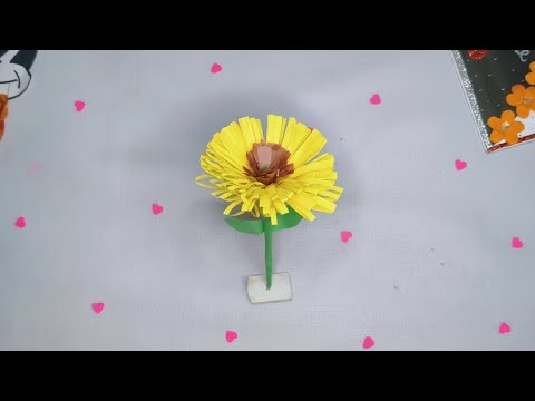 DIY Paper Flower Tutorial🌻 How to make Flower from Paper🌻 Handmade Flower🌻 Paper Flower🌻 #diy #craft