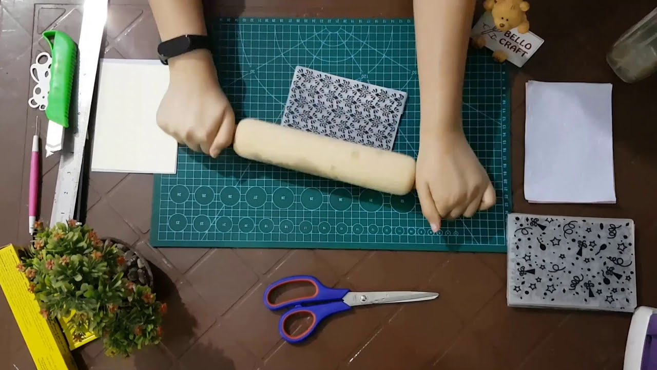 Embossing with rolling pin