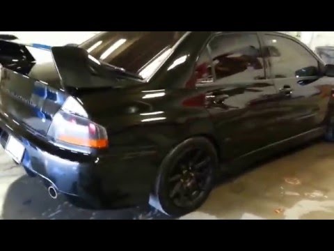 Evo 8 hks 280 cams 3 inch aluminum exhaust walkaround idle