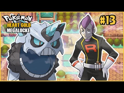Pokemon HEART GOLD Megalocke #13 - MEGA GLALIE y el Team Rocket!!!