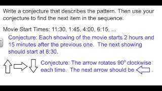 Geometry 2-1 Inductive Reasoning and Conjecture