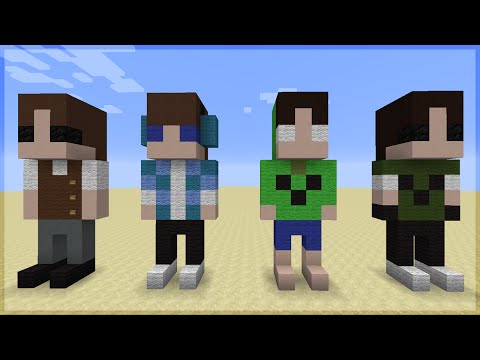 Minecraft: How to build Simple Statues/Skins
