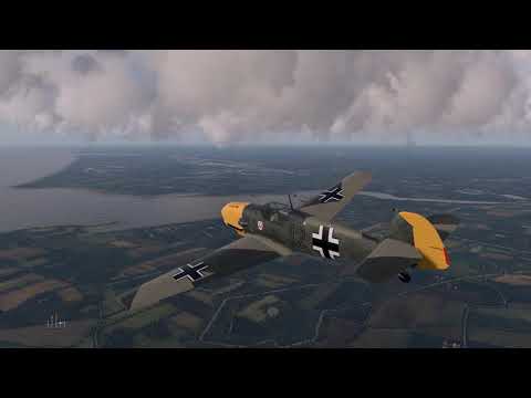 IL-2 Cliffs of Dover | Bf-109 E-4 Vs Spitfire Mk.IIa | Flight over Abbeville, Berck, Le Tréport