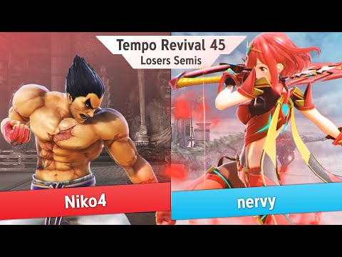 Tempo Revival 45 - Niko4 (Kazuya) Vs. nervy (Pkmn Trainer, Pyra Mythra) - Losers Semis - SSBU
