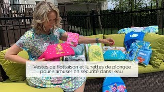 Vestes de flottaison et lunettes de plongée pour s'amuser en sécurité dans l'eau