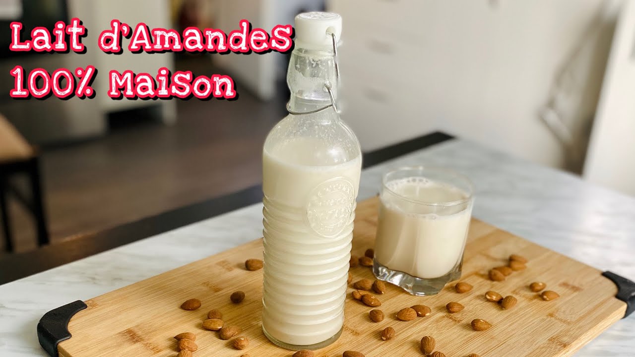 LAIT D’AMANDE 100% MAISON🥛Recette du lait végétal sans lactose facile et rapide. Deli Cuisine