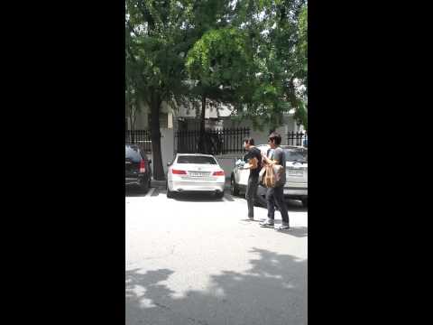 [Fancam] 120727 Kangin entering KBS