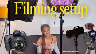 Best camera settings, mic, lighting and background .
