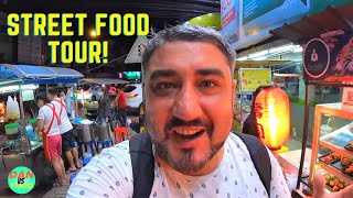 Night Market Street Food Tour Eating Amazzzzing Asian Cuisine| Vientiane, Laos