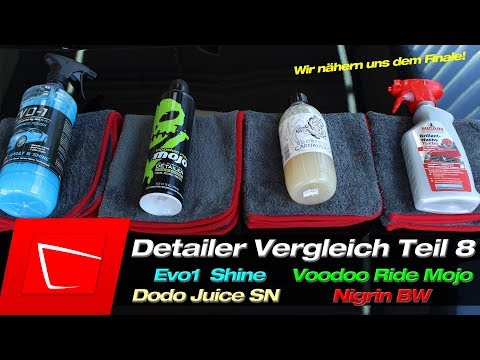 Detailer Comparison Test #8 Evo1 Ultimate Spray & Shine Nigrin BW Turbo Dodo Juice Supern.Voodoo ...