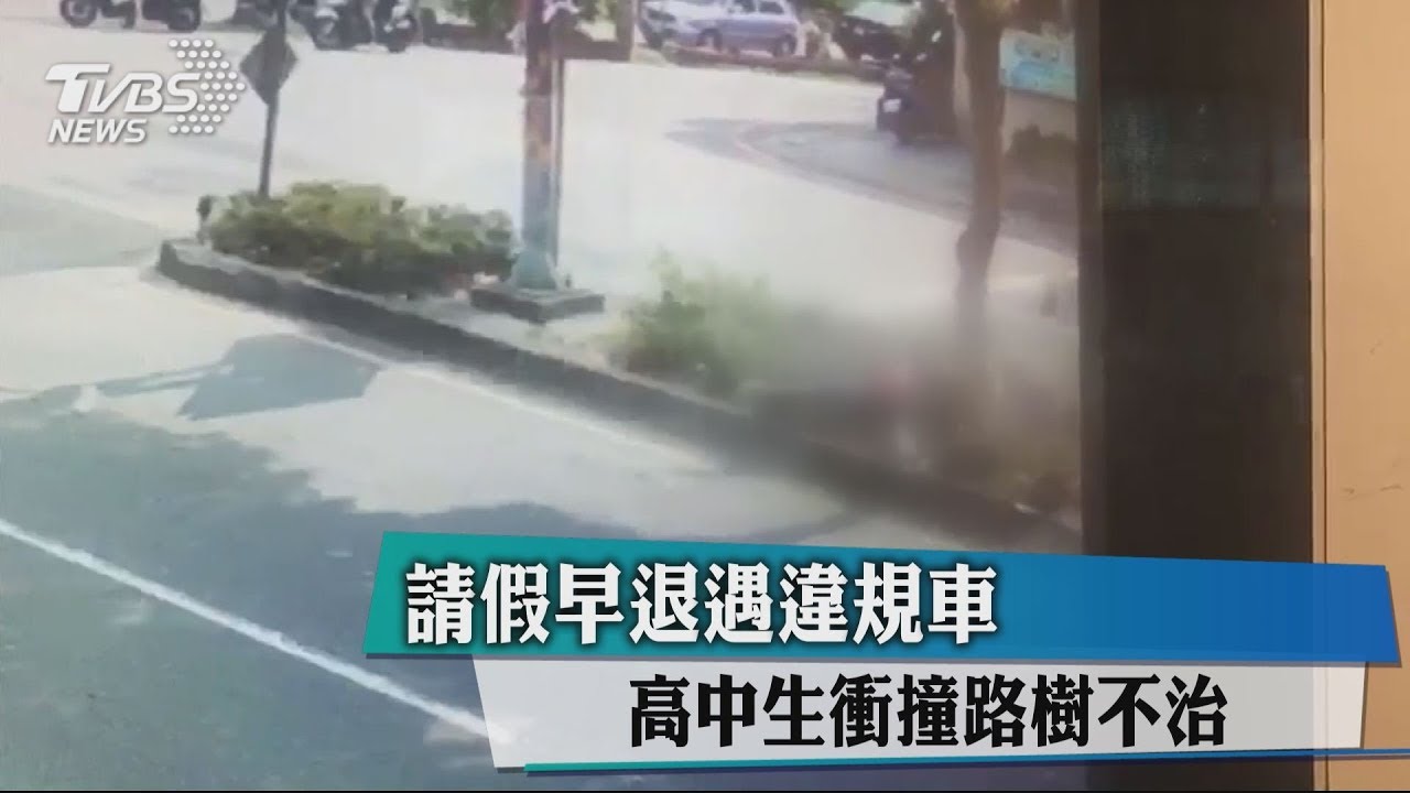 請假早退遇違規車 高中生衝撞路樹不治