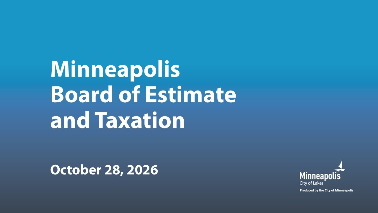 October 28, 2026 Board of Estimate and Taxation