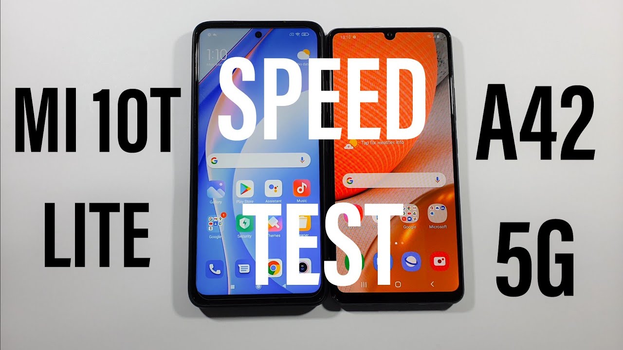 Xiaomi Mi 10T Lite vs Samsung A42 5G Speed Test