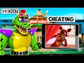 Using SECURITY CAMERAS To CHEAT In HIDE And SEEK FNAF MOVIE SET