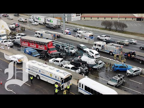 Fort Worth officials speak about the tragic 133-car pileup on icy Interstate 35W