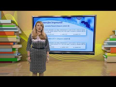 TeleŞcoala: Informatică clasa a XII-a – Tablouri bidimensionale – partea I (@TVR2)