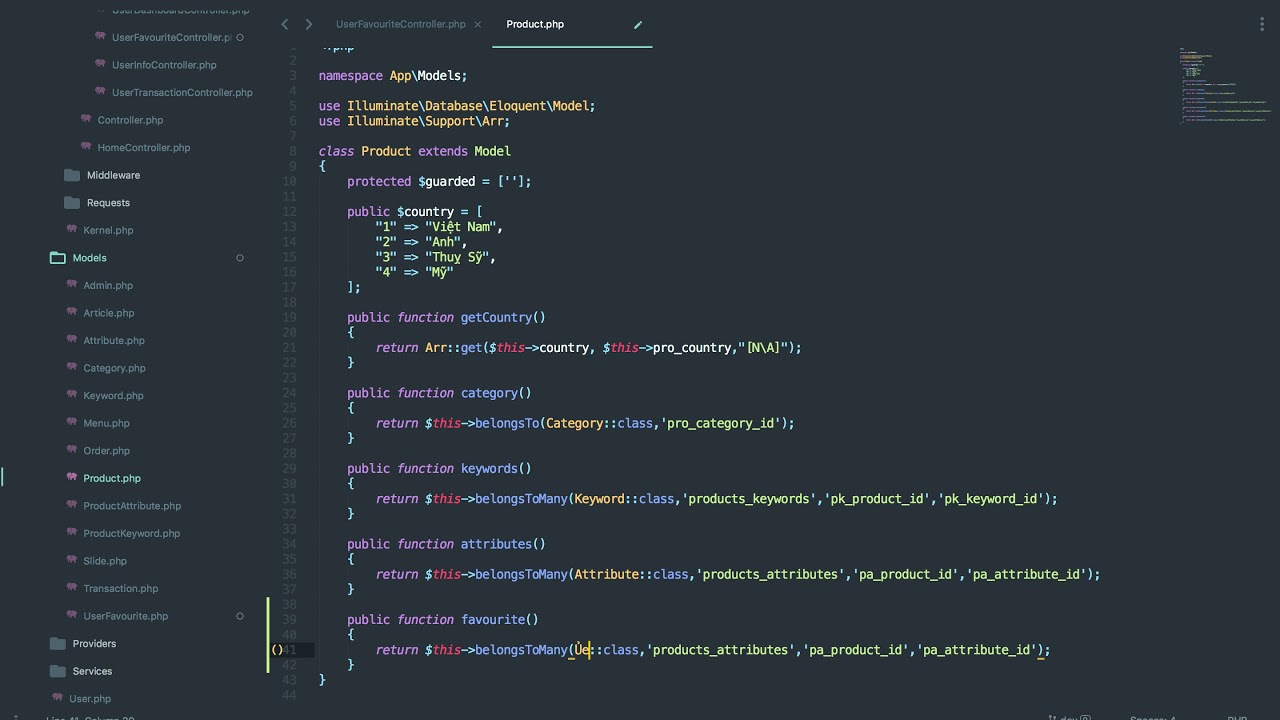[Seri] - Website đồng hồ - Tạo liên kết product  và user và Favourite
