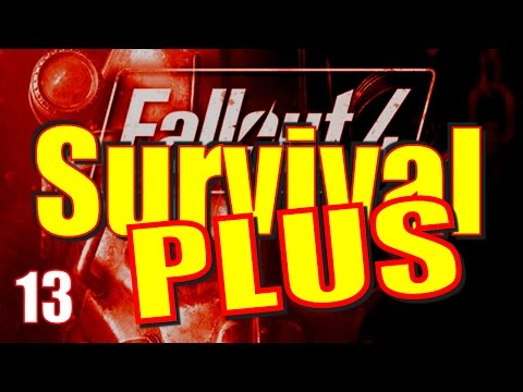 Fallout 4 Survival Mode Walkthrough Part 13 - Red Skull Legendary Super Mutant Butchers Battle!