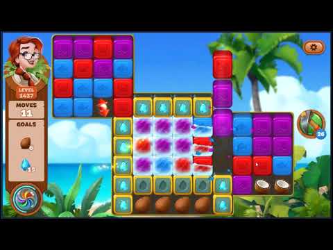 Lost Island Blast Adventure Level 1437 - NO BOOSTERS 🏝️ | SKILLGAMING ✔️