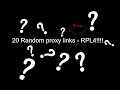 20 Unblocked Proxy Links Unblocked Websites For School 2026 Random Proxy Links RPL4