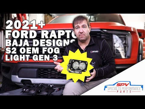 2021+ Ford Raptor Baja Designs S2 OEM Fog Light Upgrade Gen 3 2022 21 22 23 2023 SPVparts LED Bezels