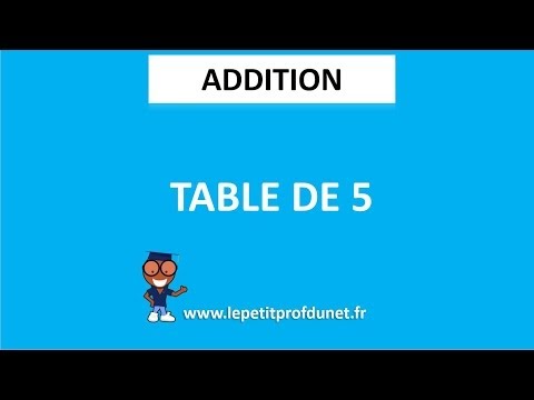 Calcul mental : Addition | Table de 5