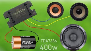 DIY Powerful Ultra Bass Amplifier TDA7386 , Upradge Power to 400W , Simple Circuit