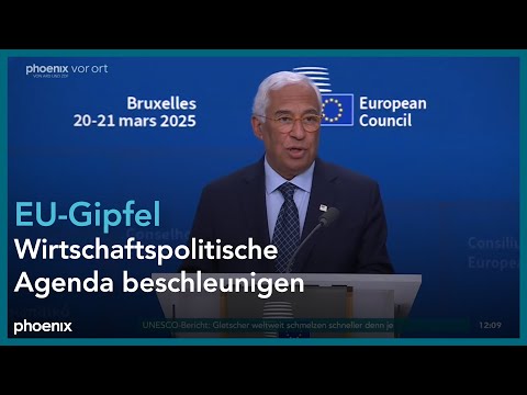Pressekonferenz mit Ursula von der Leyen und Antonio Costa zum EU-Gipfel am 21.03.25