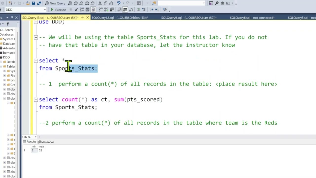 Database Development and Design Week 5 Lab 4 Walkthrough