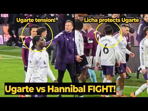 Hannibal Mejbri tried to FIGHT Ugarte, saw Lisandro Martínez and instantly backed off!