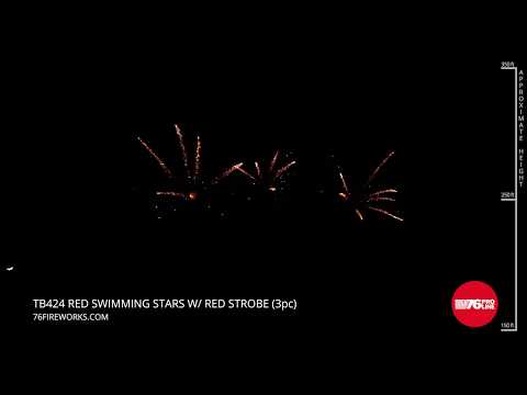 TB424 Red Swimming Stars w/ Red Strobe