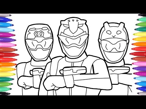 POWER RANGER BEAST MORPHERS - DRAWING AND COLORING POWER RANGERS - POWER RANGER COLORING BOOK