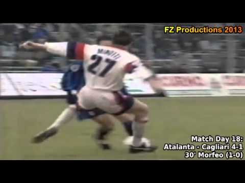 Serie A 1996-1997, day 18 Atalanta - Cagliari 4-1 (Morfeo 1st goal)