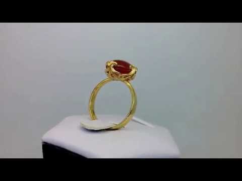 Gold ring with natural ruby