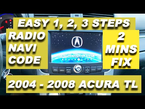 HOW TO GET RADIO & NAVIGATION ANTI - THEFT CODE FOR 2004 - 2008 ACURA TL