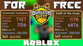 How To Get Free Stuff In Dungeon Quest Roblox - new updated how to get legendary drops in dungeon quest roblox