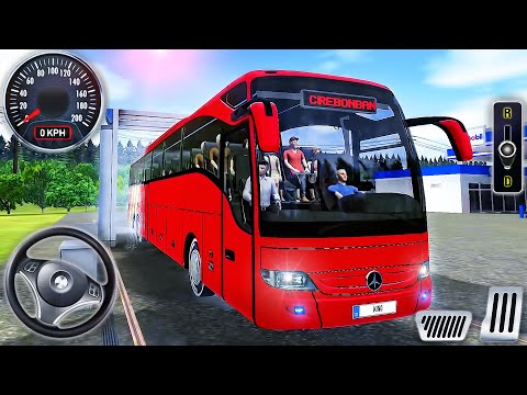 Bus Simulator : Ultimate #14 - Coach Red Bus Mercedes Multiplayer Road Driving - Android GamePlay