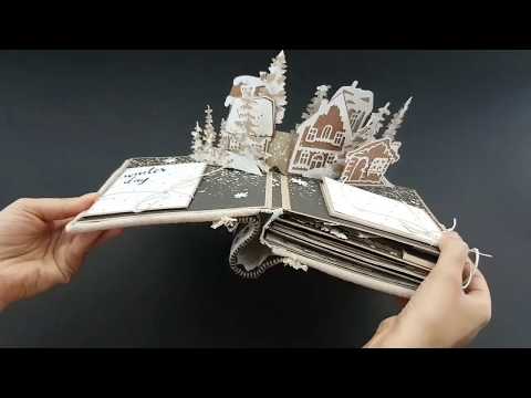 Pop-up Mini album "Gingerbread village"