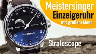 Meistersinger Stratoscope: Einzeigeruhr mit großem Mond