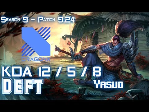 DRX Deft YASUO vs MISS FORTUNE ADC - Patch 9.24 KR Ranked